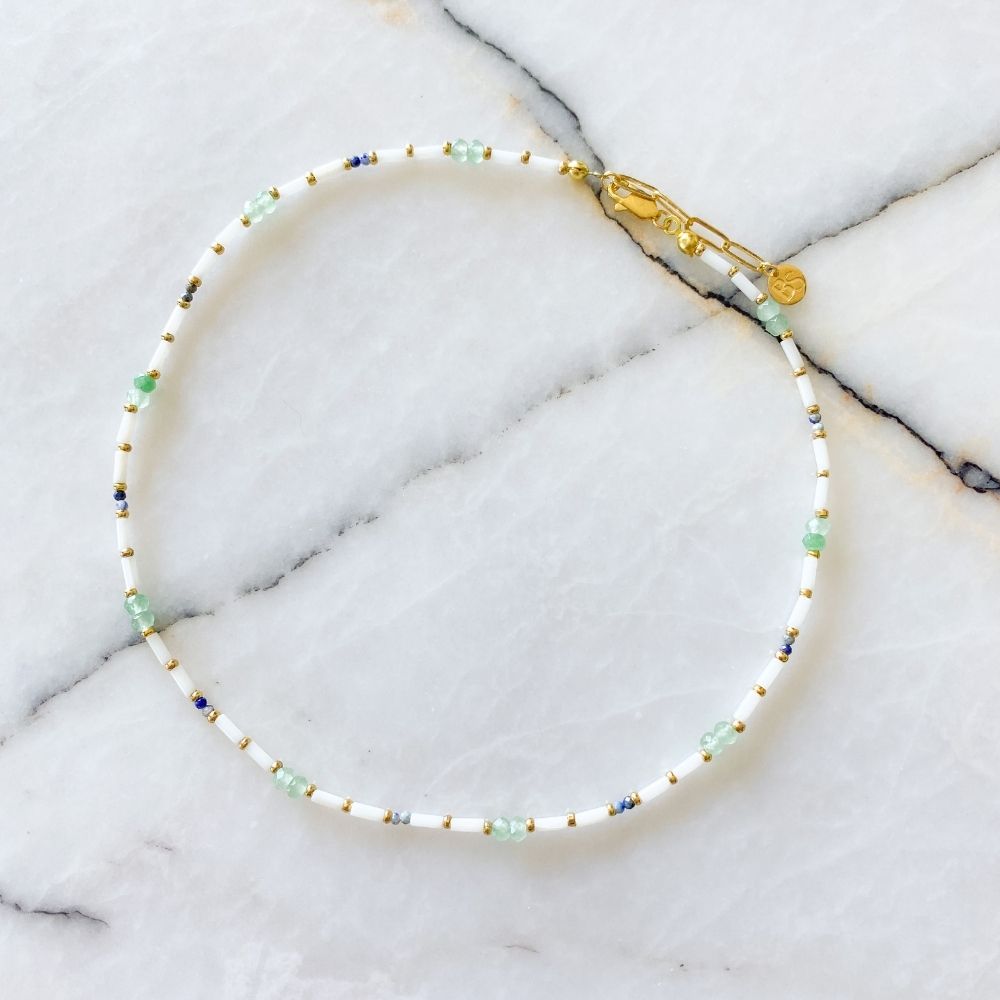 Raya Coral & Aventurine & Sodalite Necklace