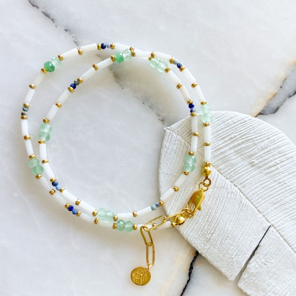 Raya Coral & Aventurine & Sodalite Necklace