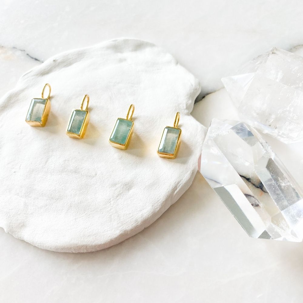 Rectangular Aquamarine Charm I Limited Edition