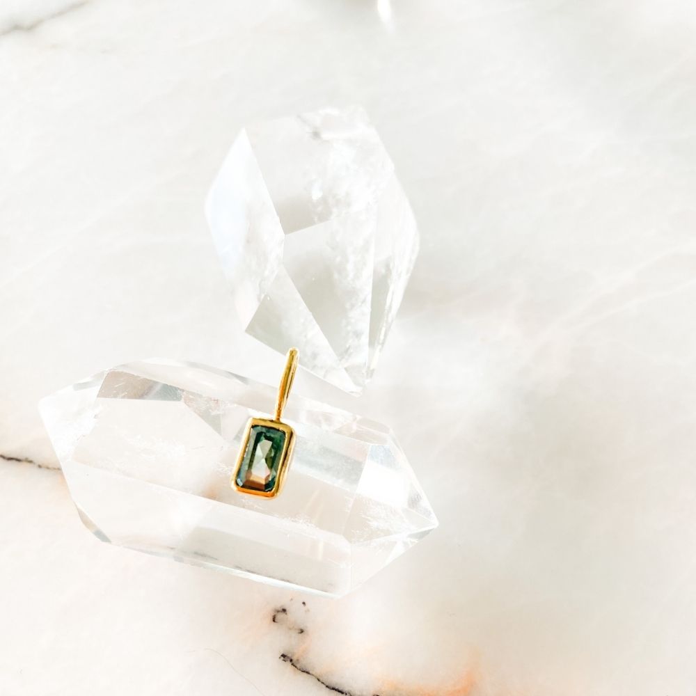 Rectangular Mozanit Charm I Limited Edition