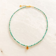 Senna Single Sitrin Mini Charm Kolye