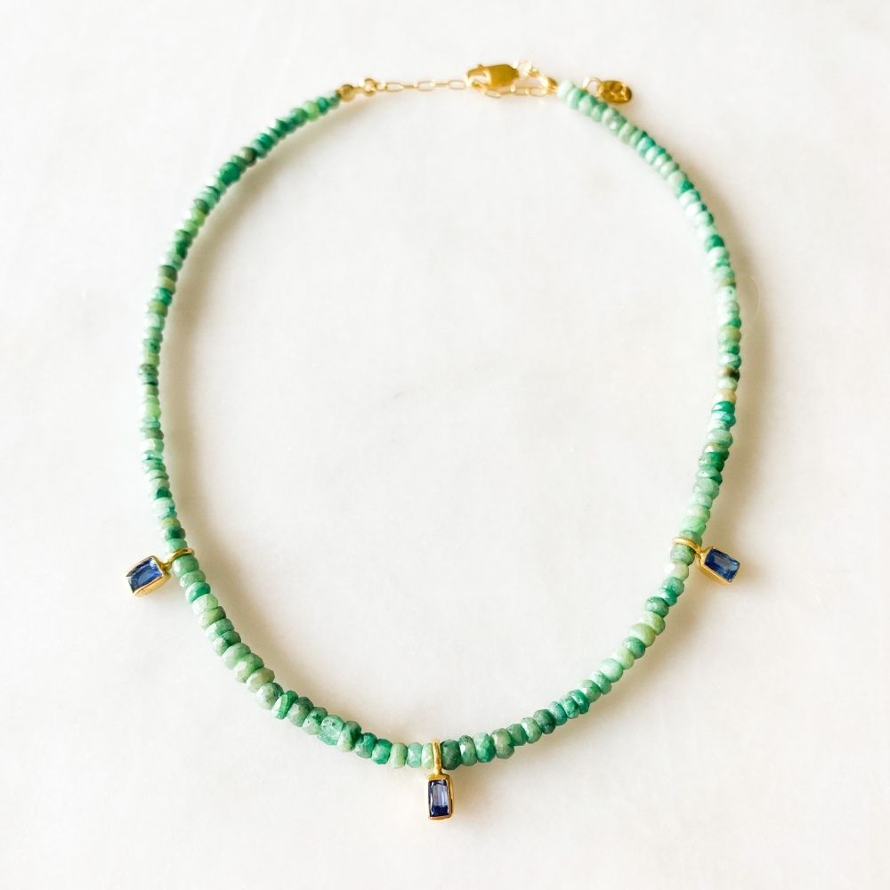 Serenitas Zümrüt ve Kyanite Mini Charm Kolye I Limited Edition