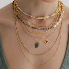Load image into Gallery viewer, Farida Natural Pearl, Emerald &amp; Labradorite Necklace