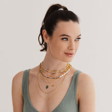 Load image into Gallery viewer, Farida Natural Pearl, Emerald &amp; Labradorite Necklace