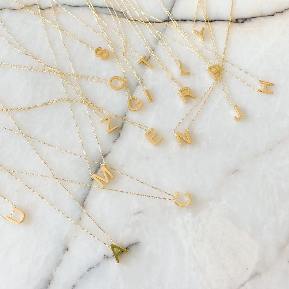 Alphabet Silver Chain Necklace | S