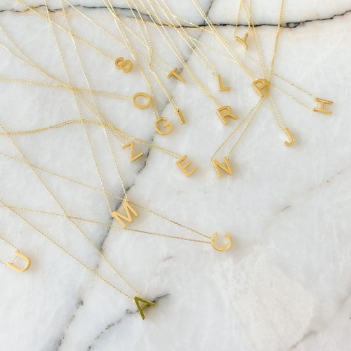 Alphabet Silver Chain Necklace | S