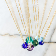 Load image into Gallery viewer, Nile Silver Chain Necklace | 0.5 cm Blue Bead