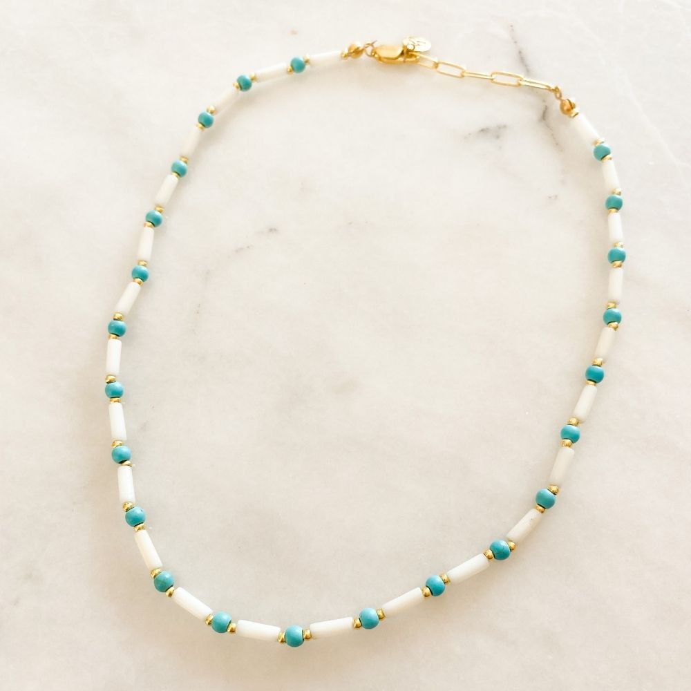 Tessa Coral & Turquoise Necklace