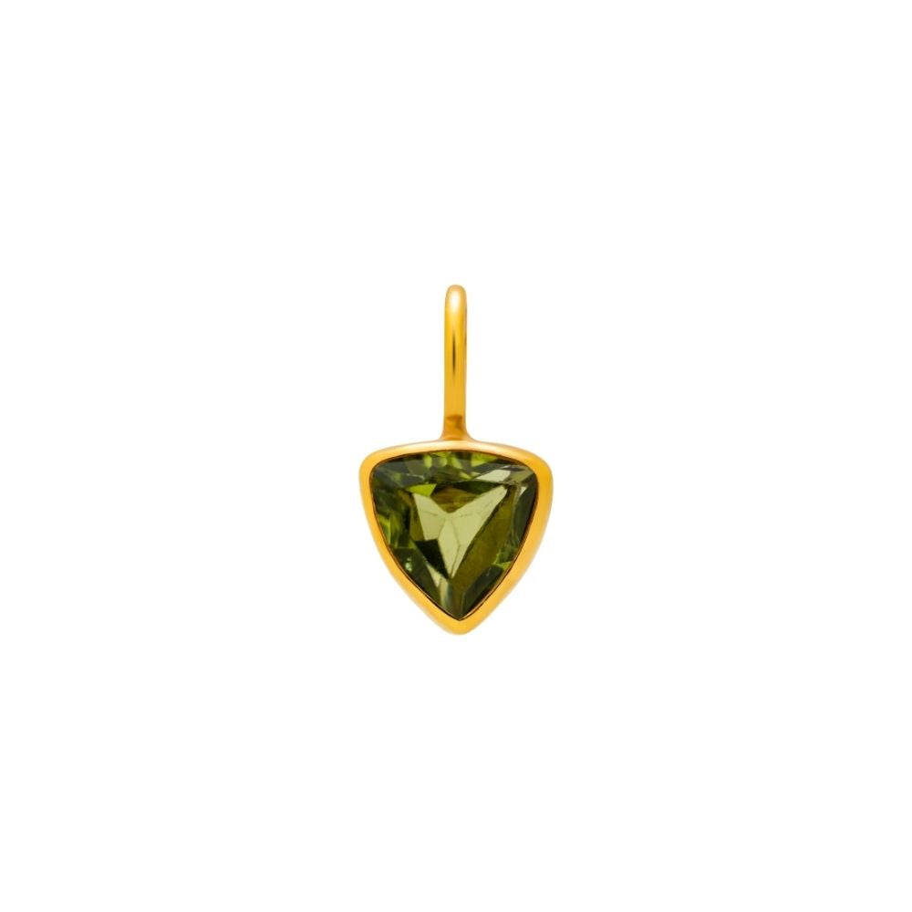 Triangle Peridot Charm