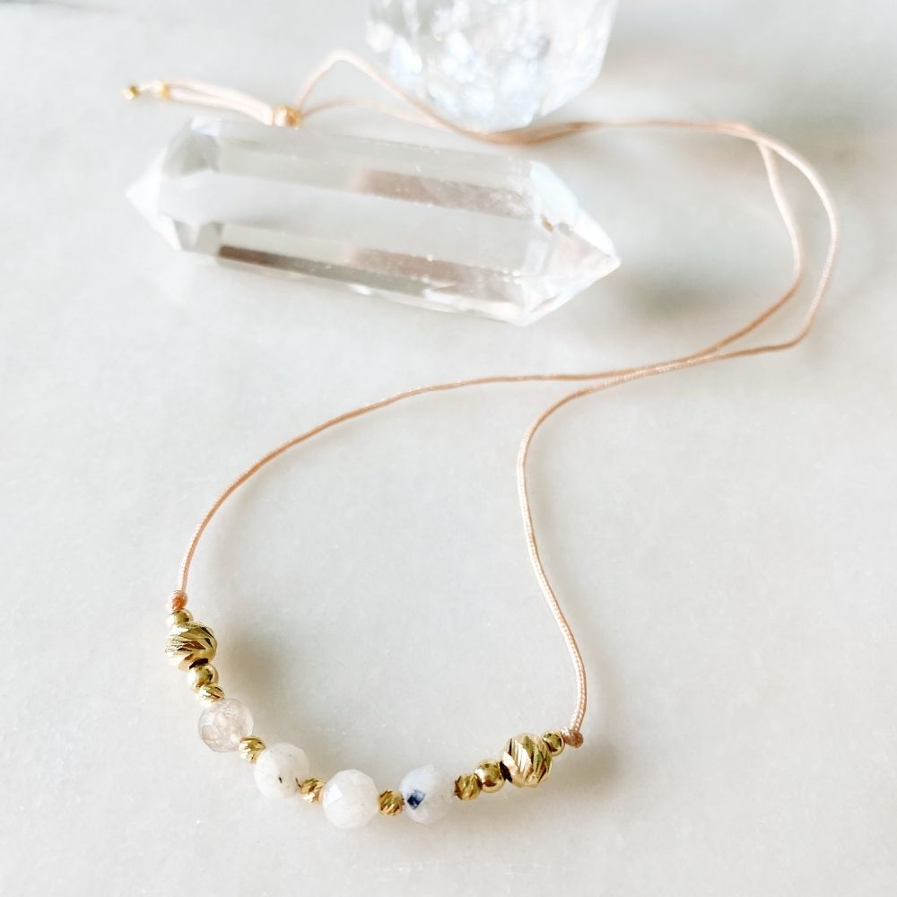 Winter Solstice Moonstone 14k Gold Bracelet I Limited Edition