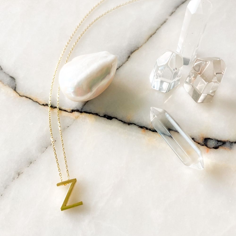 Alphabet Gümüş Zincir Kolye | Z