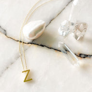 Alphabet Gümüş Zincir Kolye | Z