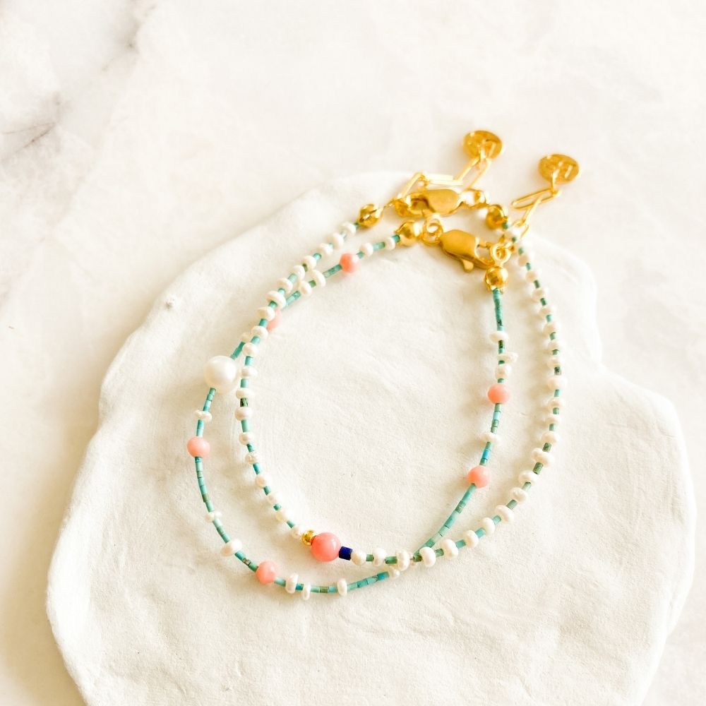 Flamingos in my Glass Bracelet