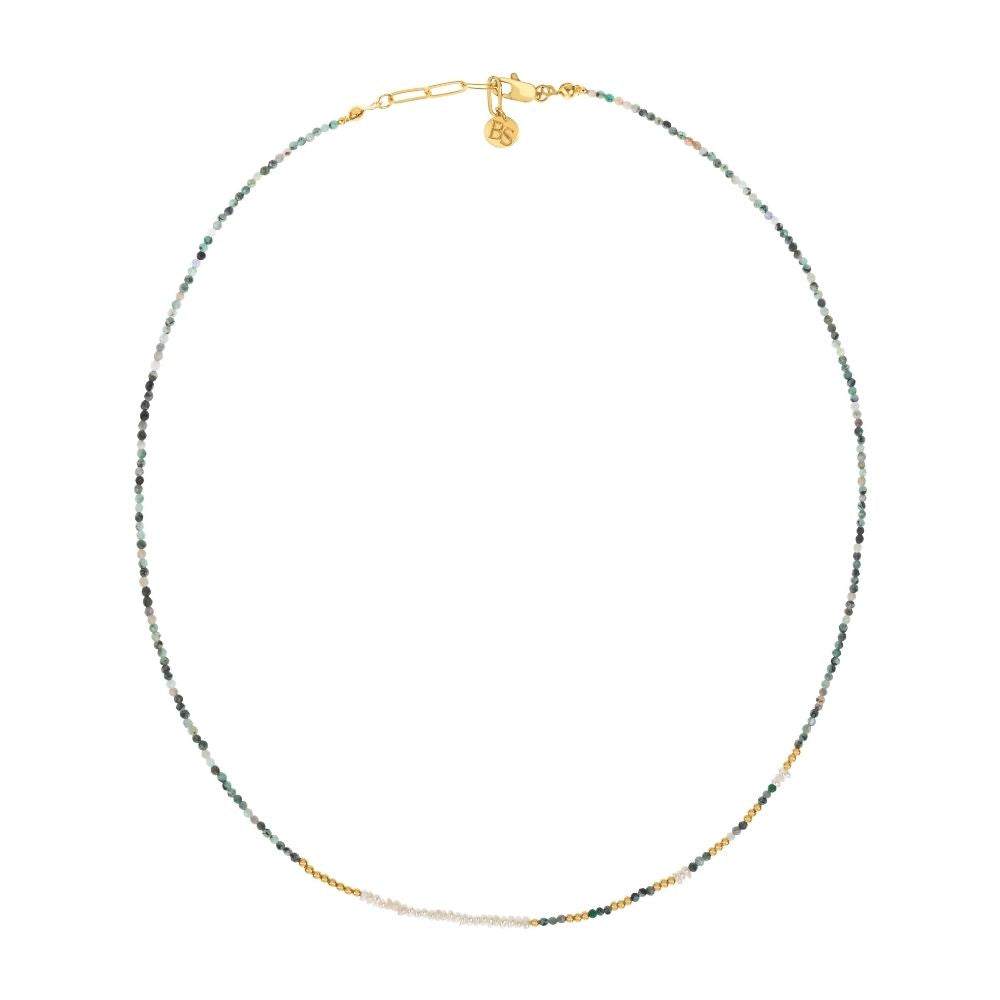 Cornucopia Emerald & Pearl Necklace