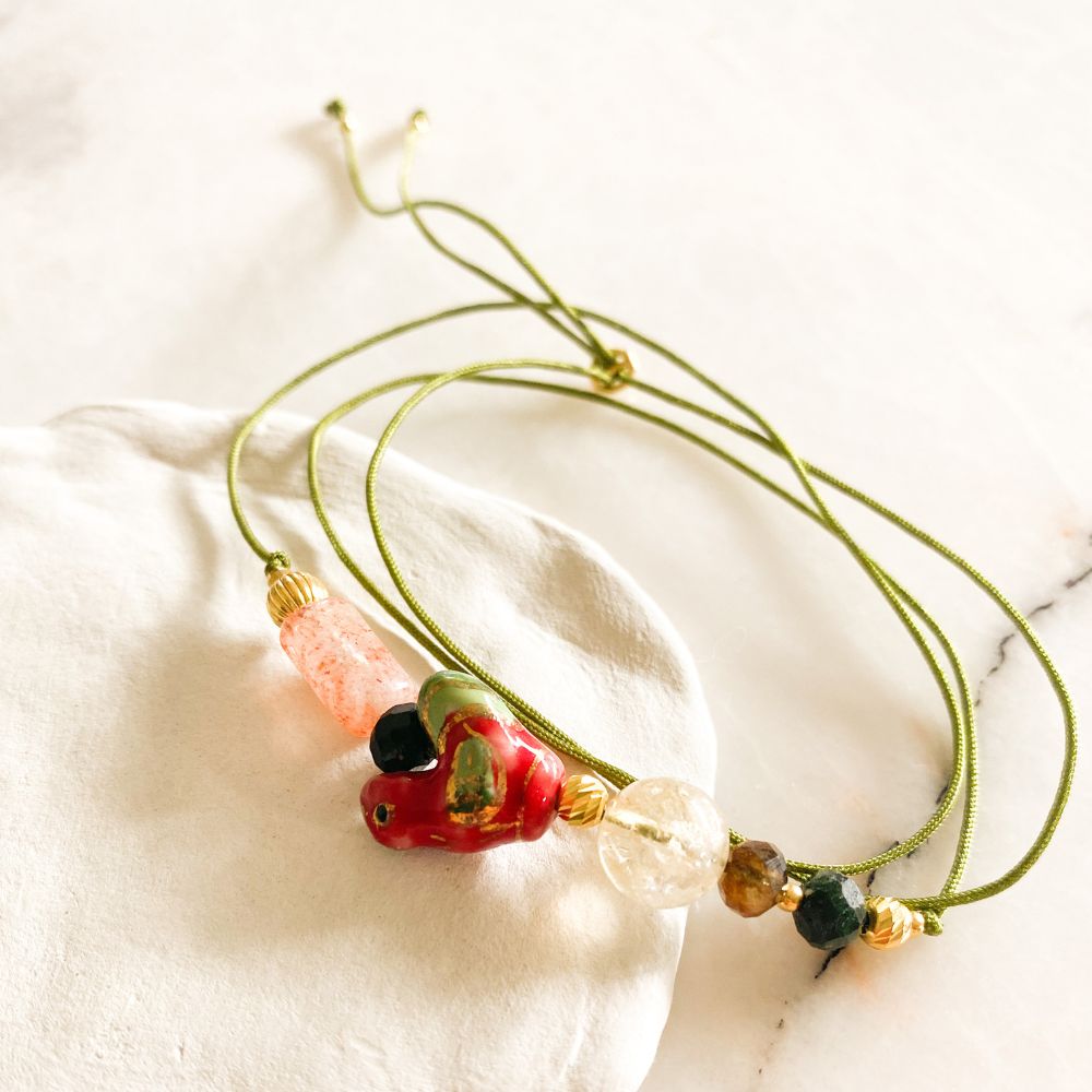 Dominant Chick Tourmaline, Citrine, Sunstone Bracelet