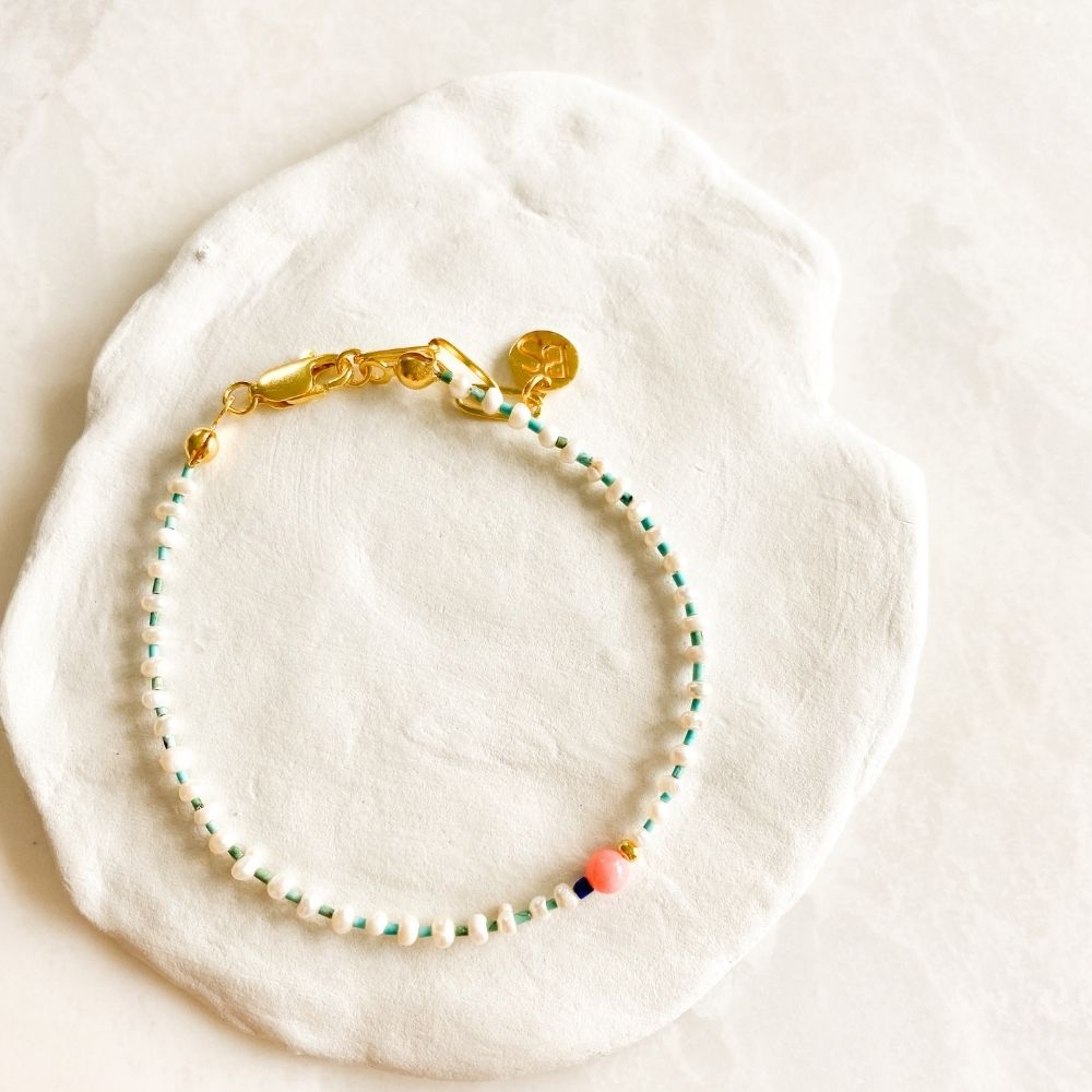 Flamingos in my Glass Bracelet