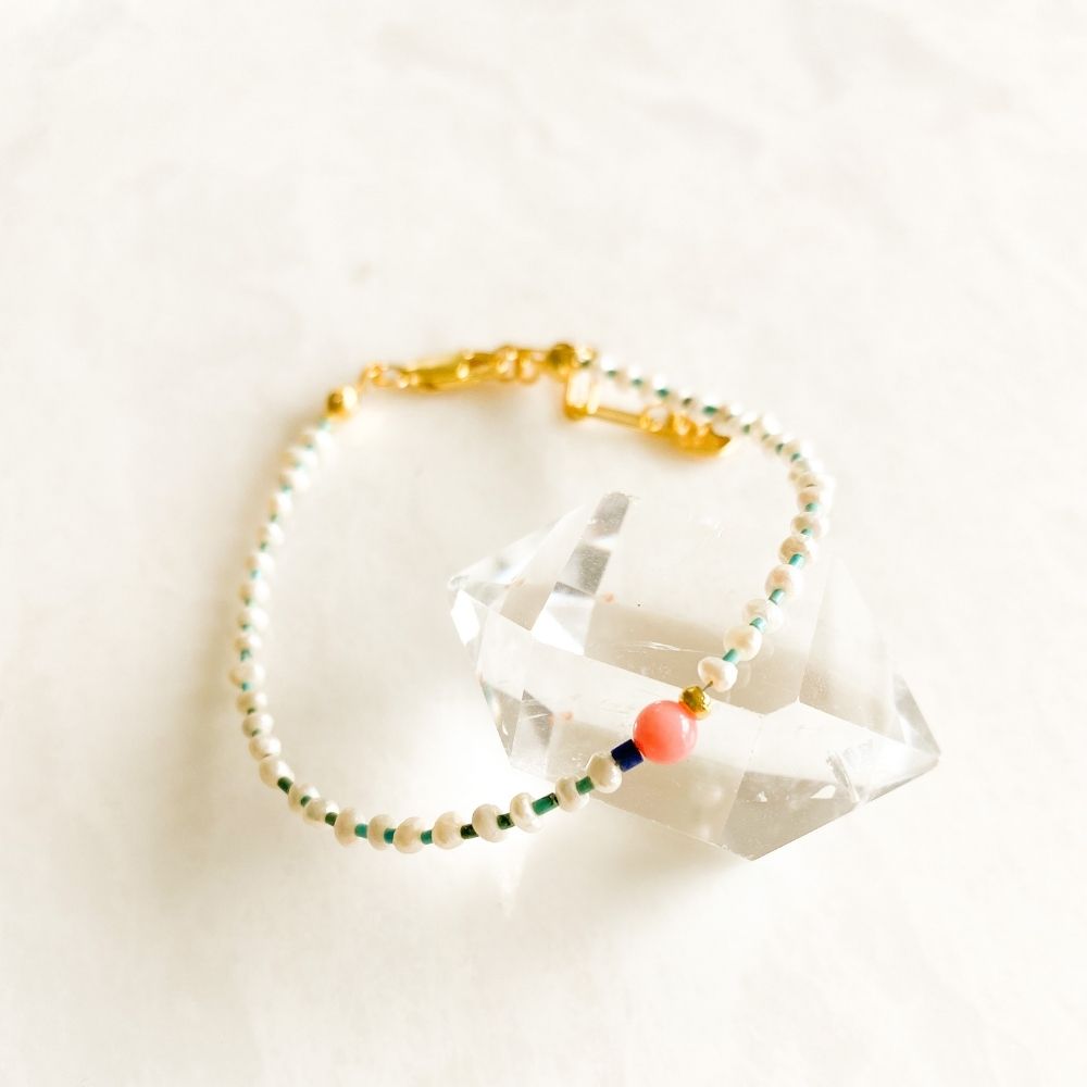 Flamingos in my Glass Bracelet