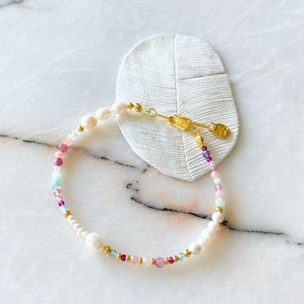 Gamora Natural Stone and Pearl Bracelet
