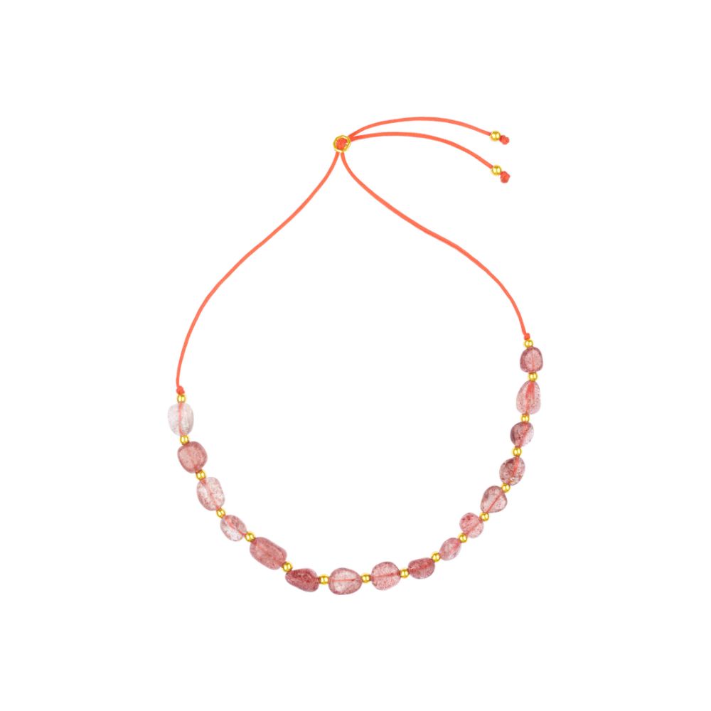 Gili Strawberry Quartz Anklet