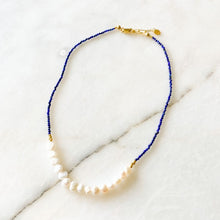 Load image into Gallery viewer, Hope Natural Pearl Lapis Lazuli Necklace