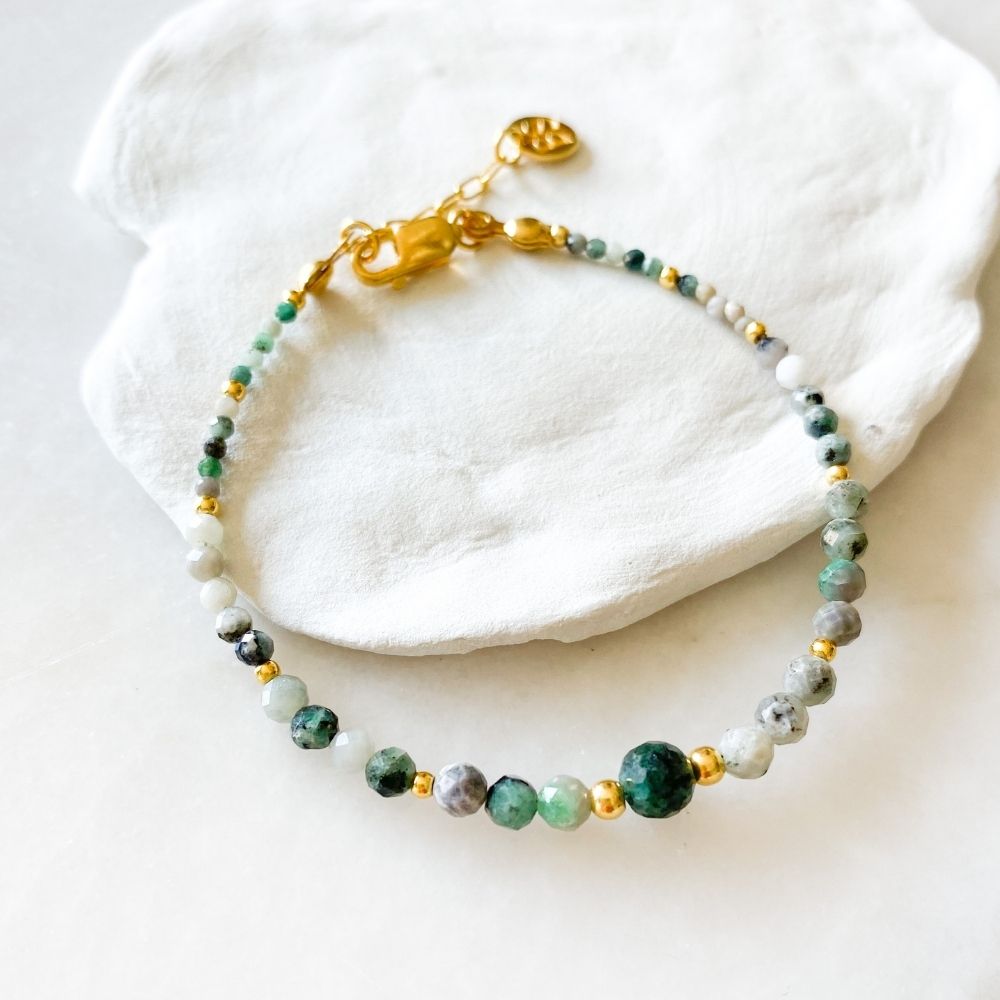 Jiera Emerald & Silver Bracelet
