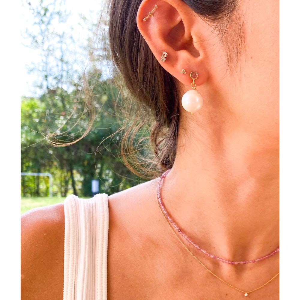 Just Like Magic Tourmaline Baroque Pearl Earrings
