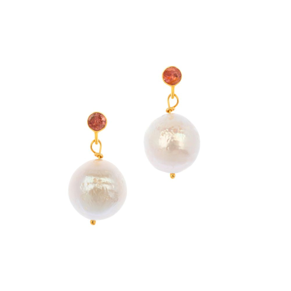 Just Like Magic Tourmaline Baroque Pearl Earrings