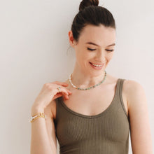 Load image into Gallery viewer, Naaz Emerald &amp; Aventurine &amp; Pearl Necklace | Double Trouble Collection