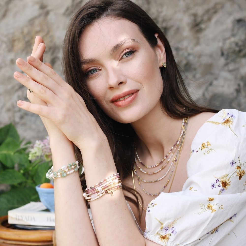 Lily Pearl & Amethyst Bracelet