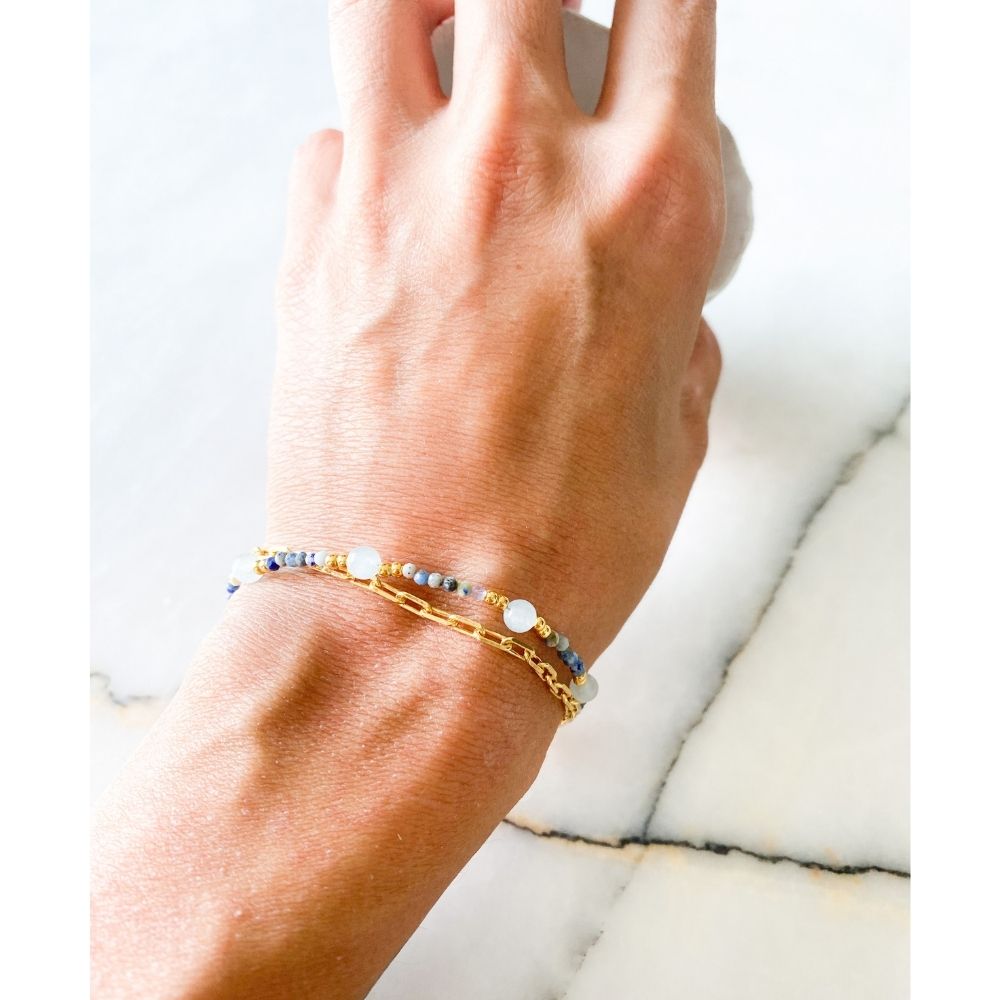 Saira Sodalite & Aquamarine Bracelet