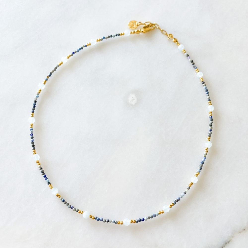 Saira Sodalite & Aquamarine Necklace