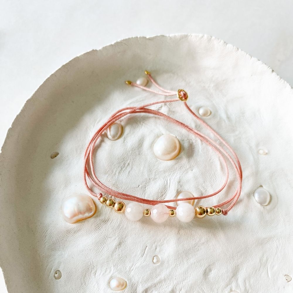 Summer Solstice Morganite 14k Gold Bracelet I Limited Edition