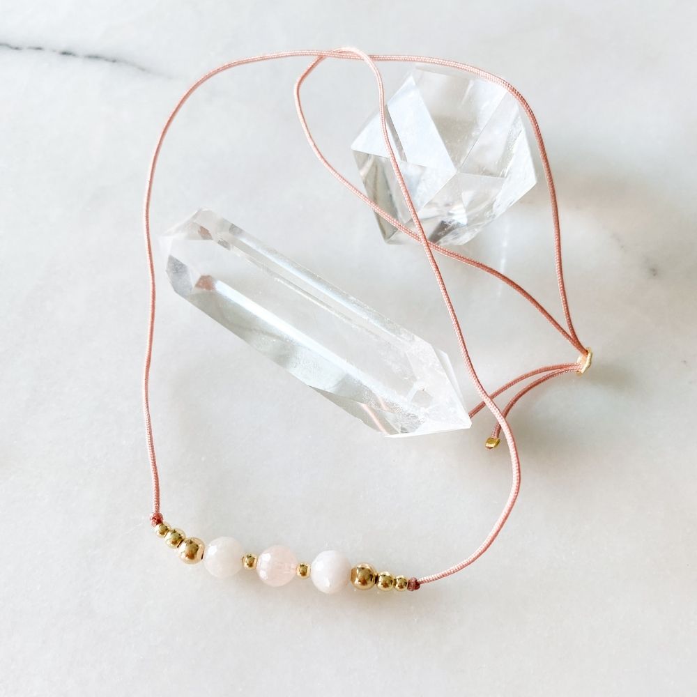 Summer Solstice Morganite 14k Gold Bracelet I Limited Edition