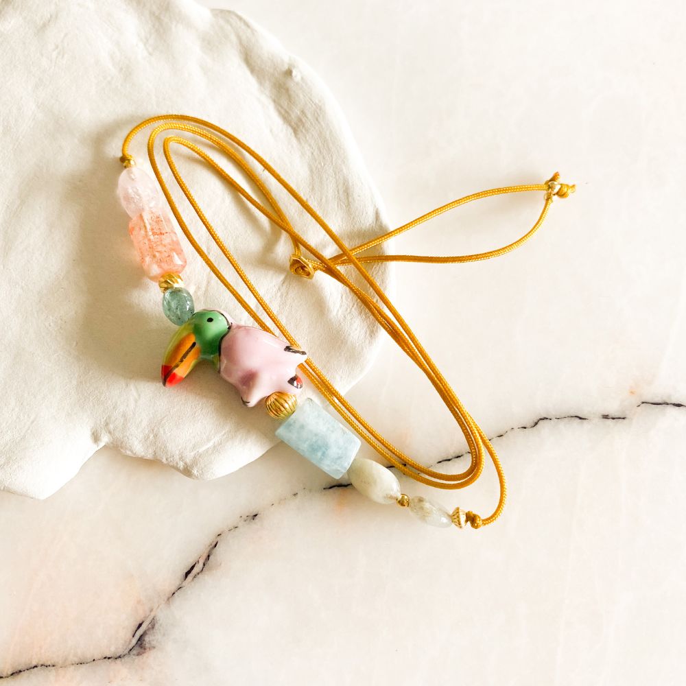 Tropical Dreams Aquamarine, Heliodor, Apatite, Sunstone Bracelet